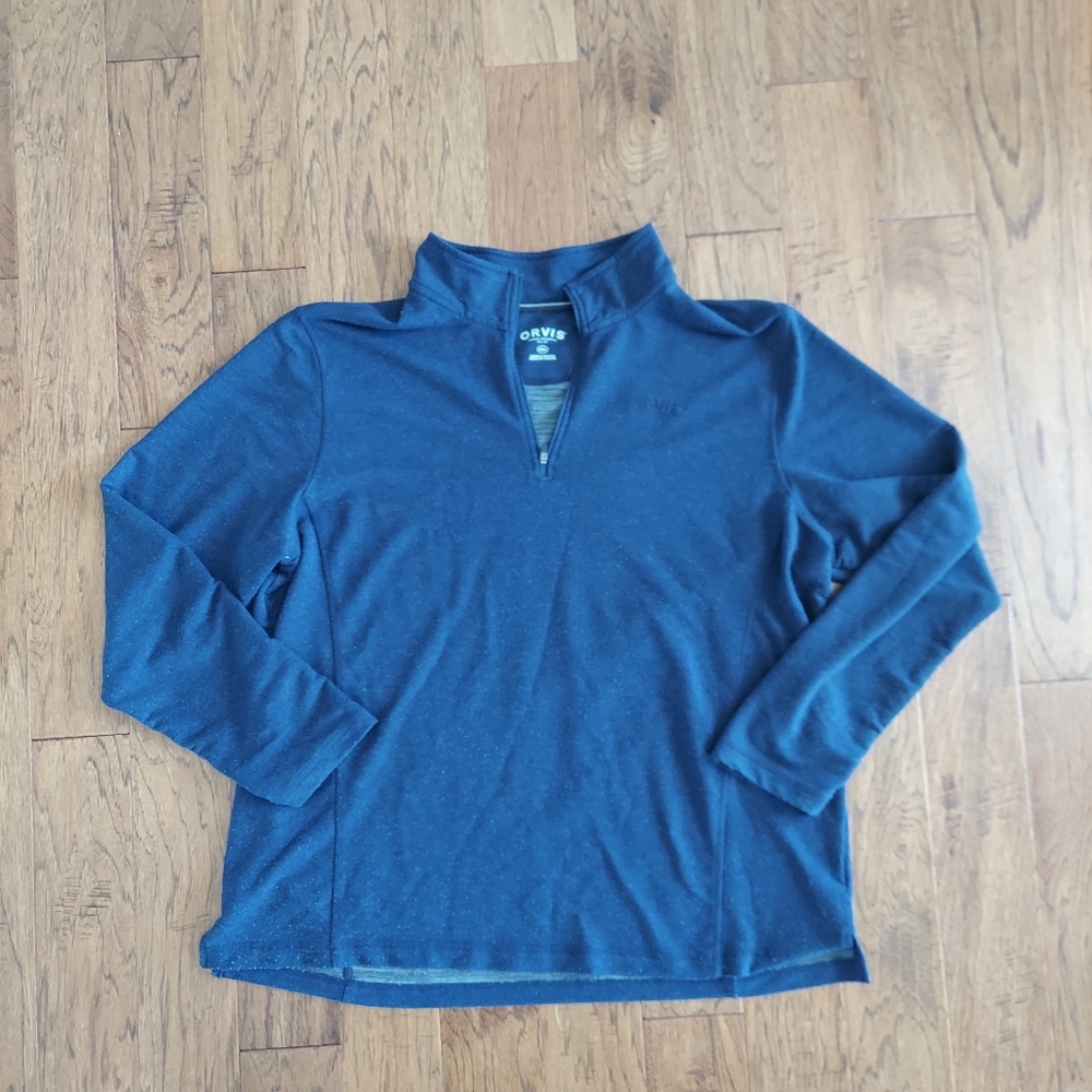 Orvis XXL navy pullover